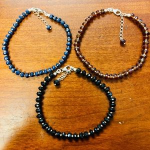 Sterling Silver Bracelet Bundle Set Natural Stone